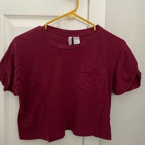 Maroon cropped Tshirt